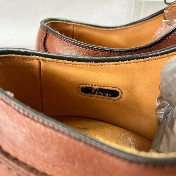 Allen Edmonds Shoes Men's Size 9 Brown Stockbridge Lace Up Oxfords Split Toe - Picture 6 of 11